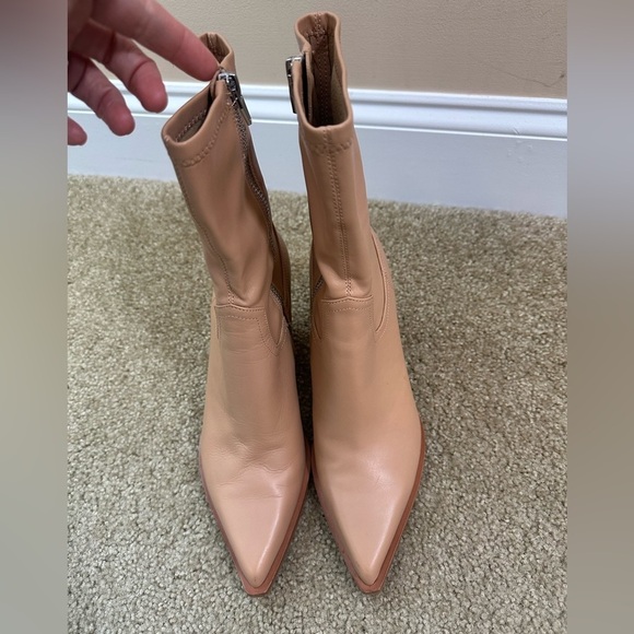 Dolce Vita Boyd tan faux leather block heel ankle boot - size 8.5 - Picture 2 of 10